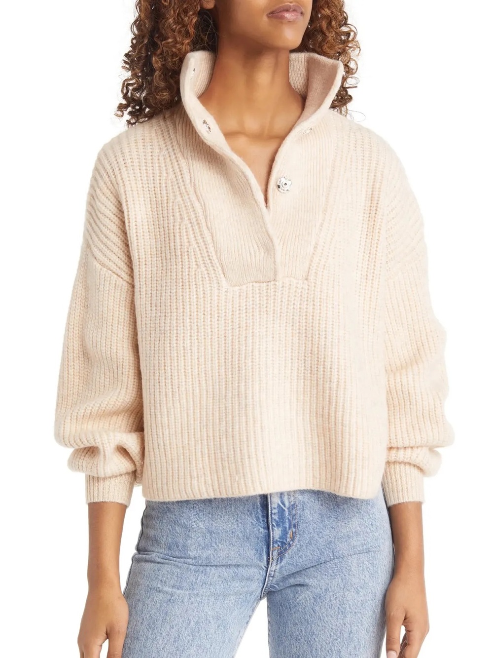 Topshop Stand Collar Sweater
